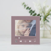 Save The Date Chanson de Mariage Élégante Violette QR (Debout devant)