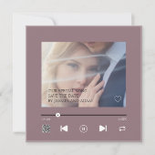 Save The Date Chanson de Mariage Élégante Violette QR (Devant)