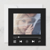 Save The Date Chanson de mariage moderne en noir et blanc (Devant)