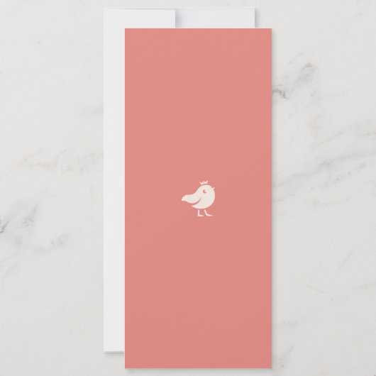 Save The Date Chanson D'Oiseau Rose Chaud (Dos)