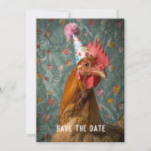 Save The Date Chapeau de fête de poulet (Devant)
