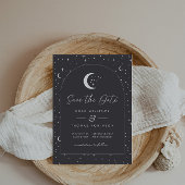 Save The Date Charcoal Celeste Arched Sauvegarder La Date