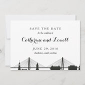 Save The Date Charleston Caroline du Sud Noir Enregistrer la dat (Devant)