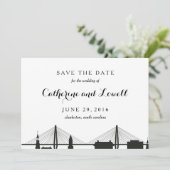 Save The Date Charleston Caroline du Sud Noir Enregistrer la dat (Debout devant)