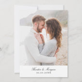 Save The Date Charleston SC Elegant Mariage noir et blanc (Dos)