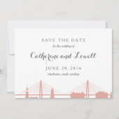 Save The Date Charleston South Carolina Blush Enregistrer la dat (Devant)