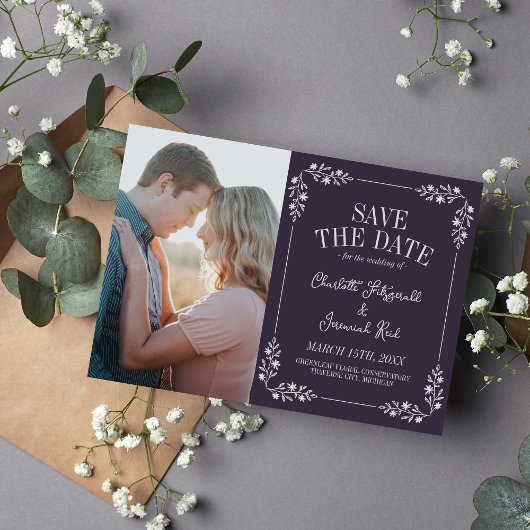 Save The Date Charlotte Frame | Couleurs courbes | Réservez la d