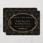 Save The Date Charm Great Gatsby 20s Art Déco Enregistrer la dat (Devant / Derrière)