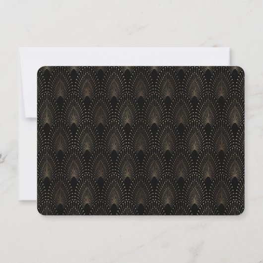 Save The Date Charm Great Gatsby 20s Art Déco Enregistrer la dat (Dos)