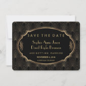 Save The Date Charm Great Gatsby 20s Art Déco Enregistrer la dat (Devant)
