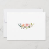 Save The Date Charm Rose Blush Floral Antlers Enregistrer La Dat (Dos)