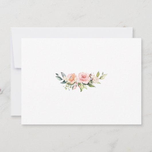 Save The Date Charm Rose Blush Floral Antlers Enregistrer La Dat (Dos)
