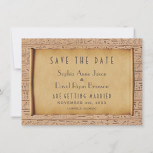 Save The Date Charmant Mariage égyptien Vintage