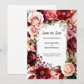 Save The Date Charme Bourgogne en ligne (Devant / Derrière)