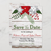 Save The Date Charme de vacances - Hiver/Noël Enregistrer la dat (Devant / Derrière)