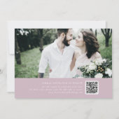 Save The Date Charme Élégant Lilac Rose Mariage Enregistrer La D (Dos)