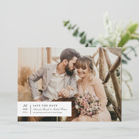 Save The Date Charme intemporel Enregistrer la date (Debout devant)