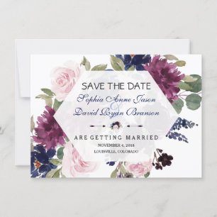 Save The Date Charme Lavande Fleurs Violettes Floraison Enregist