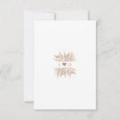 Save The Date Charme rose Roses Orchidée Blanche Pampas Mariage  (Dos)