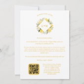 Save The Date Charming Romantic Cluster Lemons Initials 2-Photos (Dos)