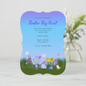 Save The Date Chasse aux oeufs de Pâques 5" par 7" (Debout devant)