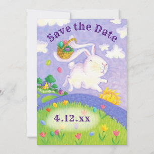 Save The Date Chasse aux oeufs de Pâques Sauvez la date Invitati