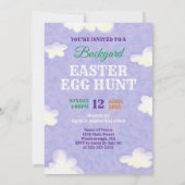 Save The Date Chasse aux oeufs de Pâques Sauvez la date Invitati (Dos)