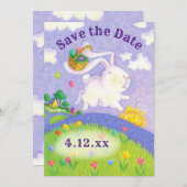Save The Date Chasse aux oeufs de Pâques Sauvez la date Invitati (Devant / Derrière)