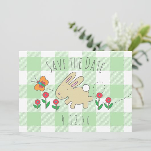 Save The Date Chasse aux oeufs de Pâques Sauvez la date Invitati (Debout devant)