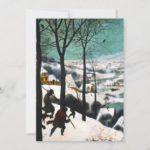Save The Date Chasseurs dans le paysage de neige Pieter Bruegel