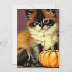 Save The Date Chat d'Halloween Ragdoll vintage
