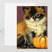 Save The Date Chat d'Halloween Ragdoll vintage (Devant / Derrière)