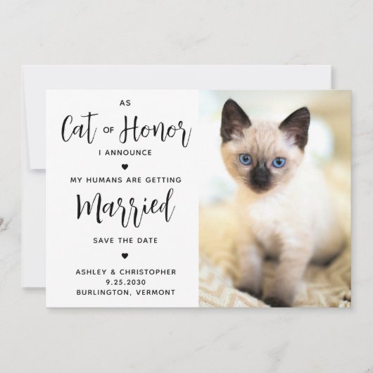 Save The Date Chat D'Honneur (Devant)
