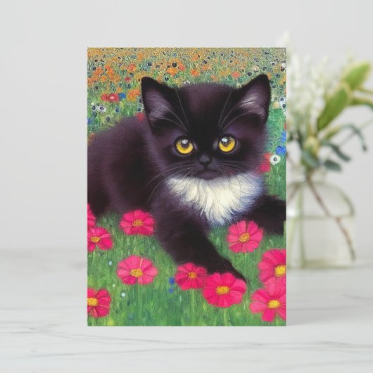 Save The Date Chat Gustav Klimt Tuxedo (Debout devant)