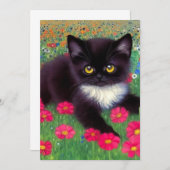 Save The Date Chat Gustav Klimt Tuxedo (Devant / Derrière)