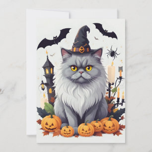 Save The Date Chat Halloween mignonne adorable Drôle animal cari