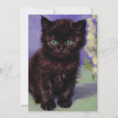 Save The Date Chat Van Gogh avec fleurs blanches (Devant)