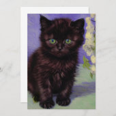 Save The Date Chat Van Gogh avec fleurs blanches (Devant / Derrière)