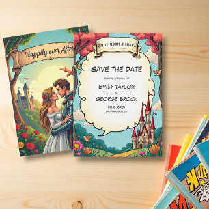 Save The Date Château de forêt enchantée Fairytale Mariage