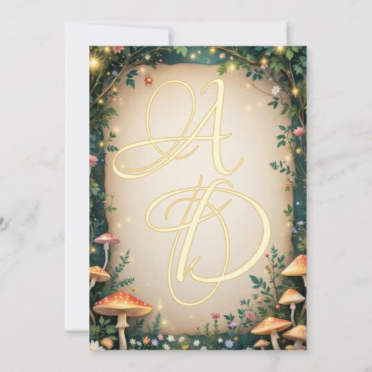 Save The Date Château de forêt enchantée Fairytale Mariage (Dos)