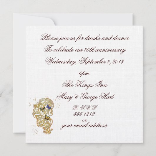 Save The Date Château médiéval Fairy Tale (Dos)