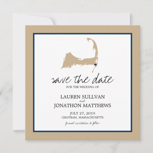 Save The Date Chatham Cape Cod Wedding Enregistrer la date (Devant)