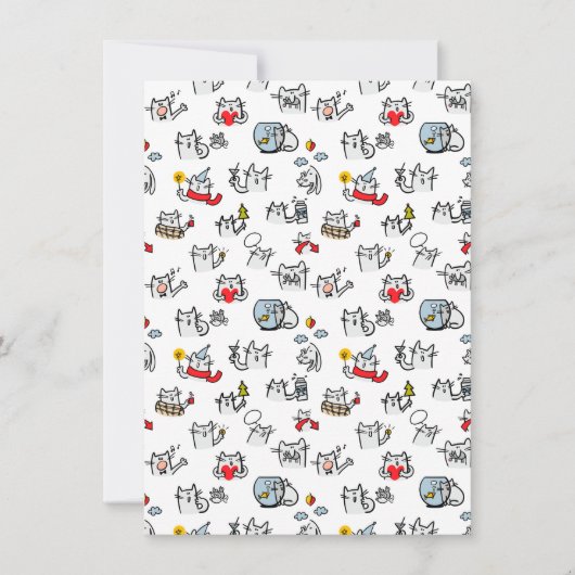 Save The Date Chats amusants, lait et magie. (Devant)