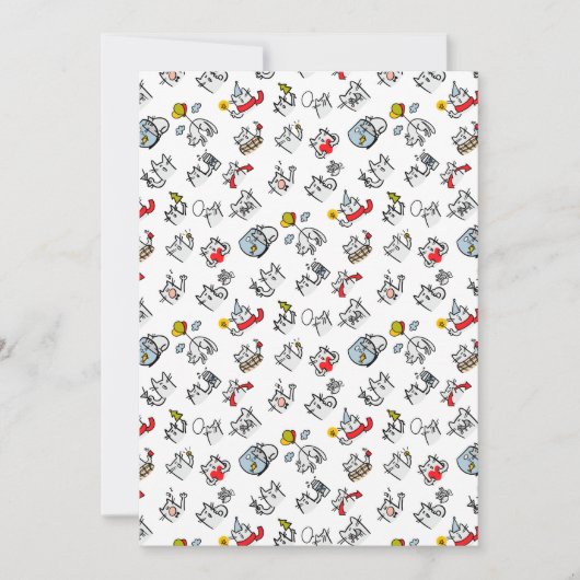 Save The Date Chats amusants, lait et magie. (Devant)