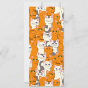 Save The Date Chats blancs et gingembre motif yeux verts yeux bl