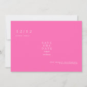 Save The Date Chaud rose simple texte Mariage seulement Enregist (Devant)