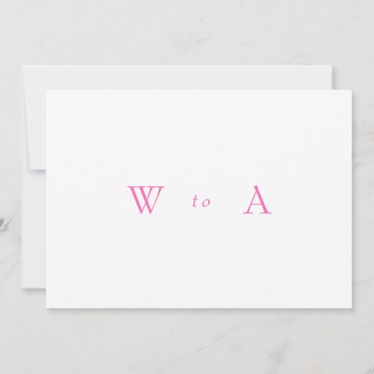 Save The Date Chaud rose simple texte Mariage seulement Enregist (Dos)