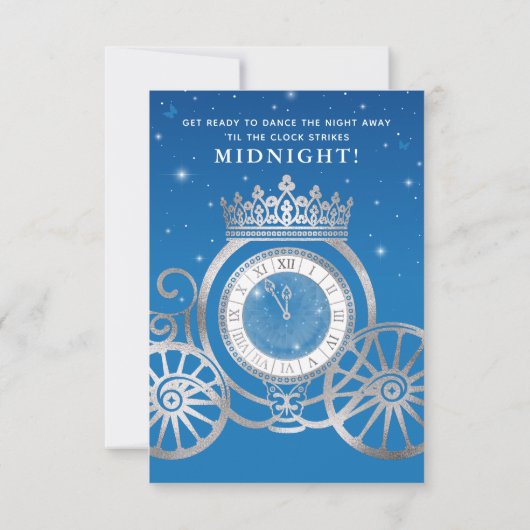 Save The Date Chaussure Bleue et Argentée Cendrillon Douze Ans A (Dos)