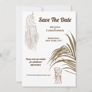 Save The Date Chaussure mariage de rêve de plage de Boho