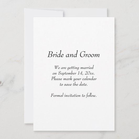 Save The Date Chemin de Vie de Mariage d'Automne Enregistrer la  (Dos)